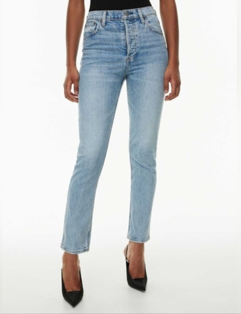 Aritzia/Denim Forum The Yoko High Rise Slim Jeans Light Wash High Rise Womens 27 - Picture 2 of 14